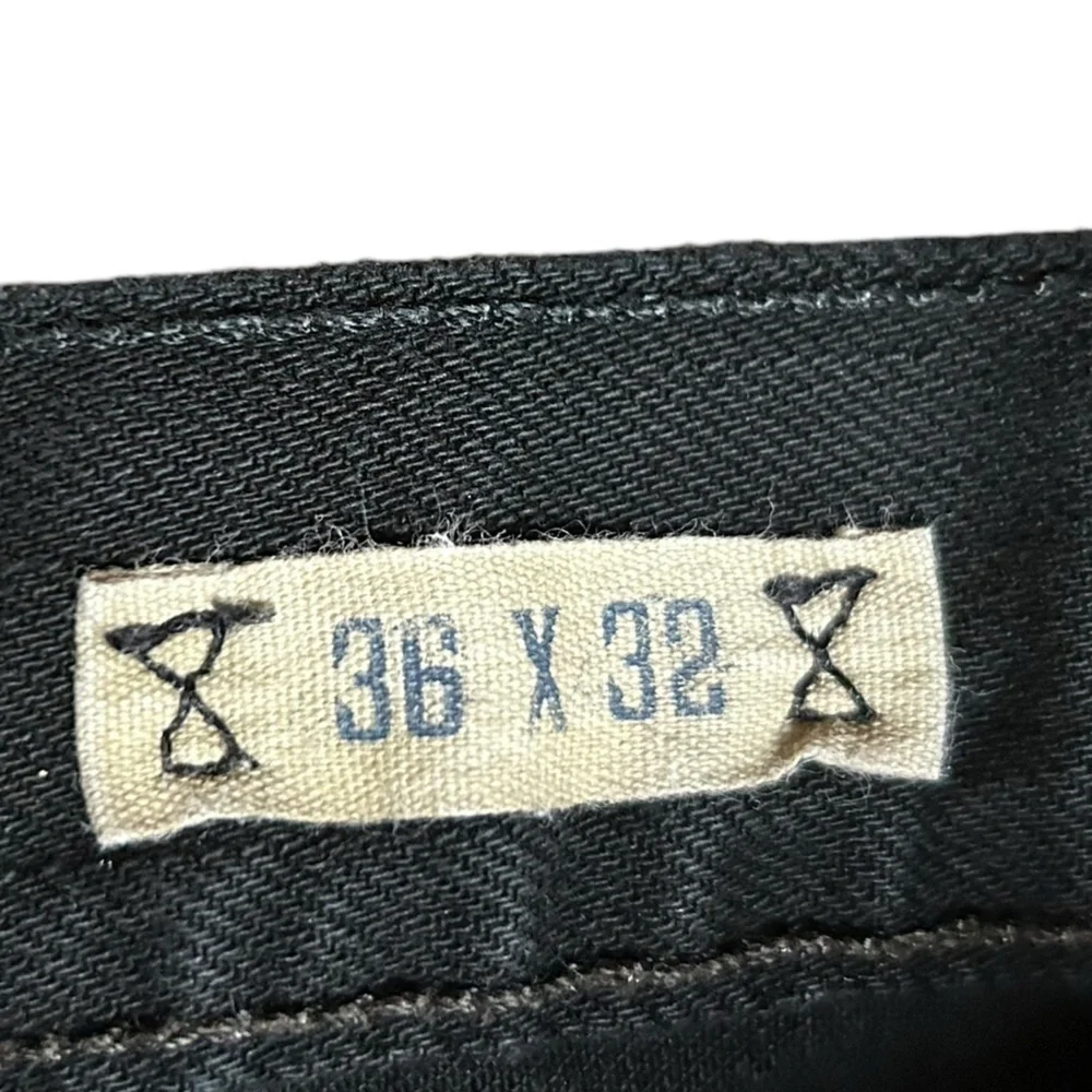 RALPH LAUREN POLO Black Jeans SZ 36x32 Vintage Dry Goods Embroidered Equestrian